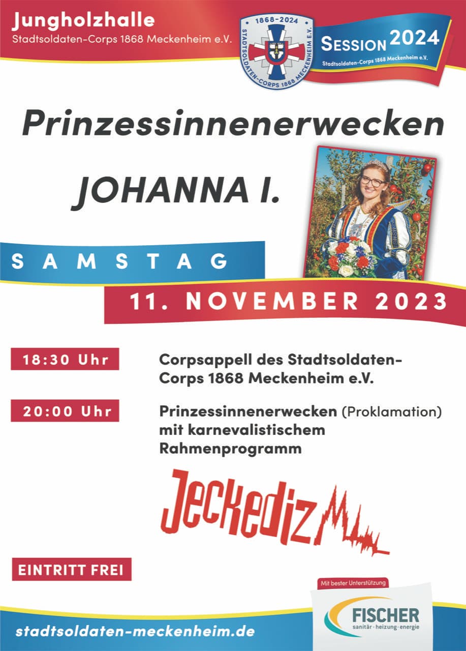 Einladung zum Prinzessinnenerwecken / Stadtsoldaten Corps 1868 Meckenheim e.V.