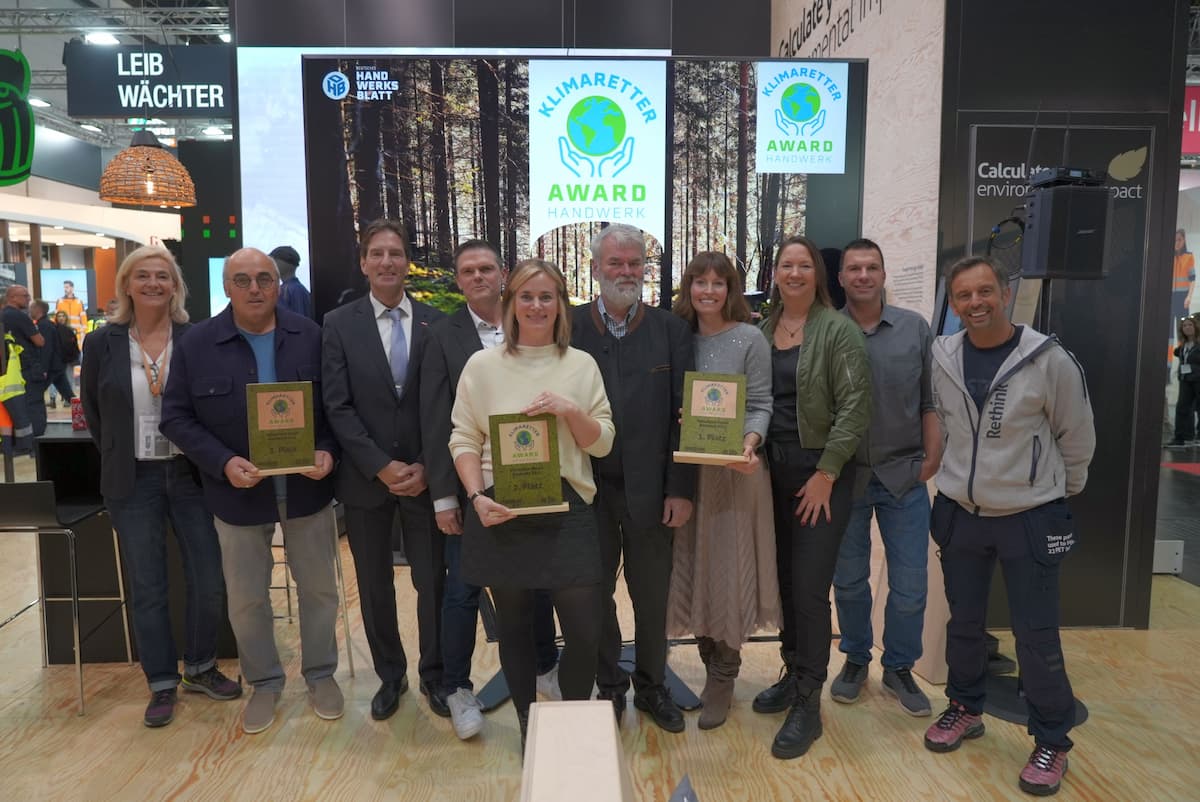 Mit Klimaretter Award Handwerk ausgezeichnet